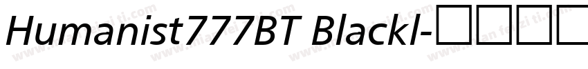 Humanist777BT Blackl字体转换